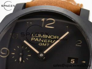 PAM441 Luminor Due VSF Best Edition Black Dial Black Carbon Bezel on Brown Asso Strap AXXXIV - Image 13