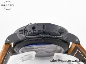 PAM441 Luminor Due VSF Best Edition Black Dial Black Carbon Bezel on Brown Asso Strap AXXXIV - Image 15