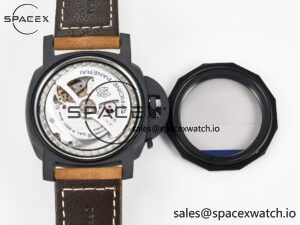 PAM441 Luminor Due VSF Best Edition Black Dial Black Carbon Bezel on Brown Asso Strap AXXXIV - Image 18