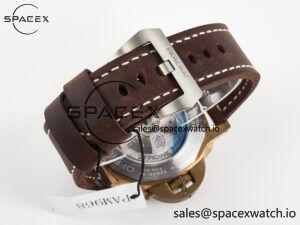 PAM968 V Bronzo VSF 1:1 Best Edition Brown Ceramic Bezel and Dial on Brown Calfskin Strap P.9010 Clone - Image 16