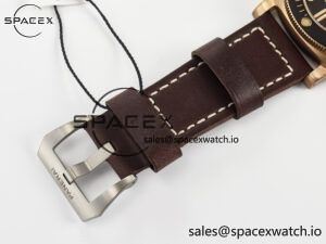 PAM968 V Bronzo VSF 1:1 Best Edition Brown Ceramic Bezel and Dial on Brown Calfskin Strap P.9010 Clone - Image 26