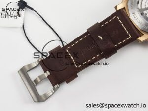 PAM968 V Bronzo VSF 1:1 Best Edition Brown Ceramic Bezel and Dial on Brown Calfskin Strap P.9010 Clone - Image 27