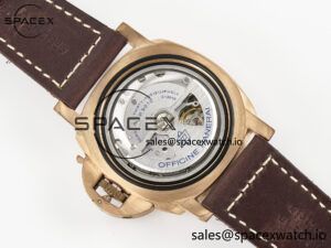 PAM968 V Bronzo VSF 1:1 Best Edition Brown Ceramic Bezel and Dial on Brown Calfskin Strap P.9010 Clone - Image 19