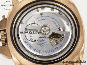 PAM968 V Bronzo VSF 1:1 Best Edition Brown Ceramic Bezel and Dial on Brown Calfskin Strap P.9010 Clone - Image 20