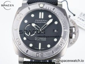 PAM984 Mike Horn Submersible VSF 1:1 Best Edition Black Dial on Black Nylon Strap P.9010 Clone - Image 2