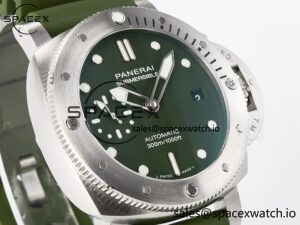 PAM1055 Luminor Submersible 42mm Verde Militare VSF 1:1 Best Edition on Green Rubber Strap P.900 Clone - Image 3