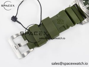 PAM1055 Luminor Submersible 42mm Verde Militare VSF 1:1 Best Edition on Green Rubber Strap P.900 Clone - Image 26