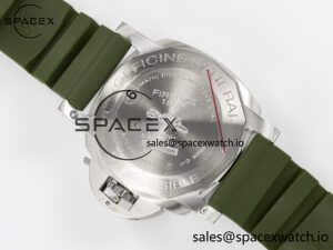 PAM1055 Luminor Submersible 42mm Verde Militare VSF 1:1 Best Edition on Green Rubber Strap P.900 Clone - Image 17