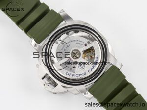 PAM1055 Luminor Submersible 42mm Verde Militare VSF 1:1 Best Edition on Green Rubber Strap P.900 Clone - Image 19