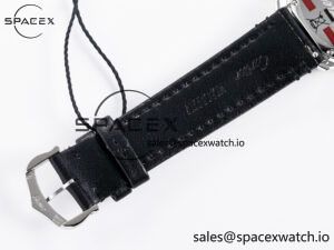 Ronde De Cartier 36mm DRF 1:1 Best Edition Sandblasted Silver-Plated White Dial on Black Leather Strap Ronda Quartz - Image 19