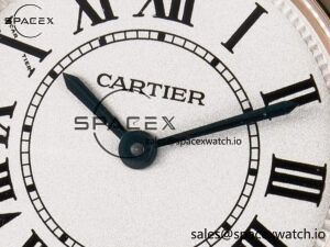 Ronde De Cartier 29mm RG DRF 1:1 Best Edition Sandblasted Silver-Plated White Dial on Black Leather Strap Ronda Quartz - Image 9