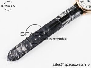 Ronde De Cartier 29mm RG DRF 1:1 Best Edition Sandblasted Silver-Plated White Dial on Black Leather Strap Ronda Quartz - Image 17