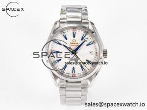 Aqua Terra 150M SS VSF 1:1 Best Edition Silver Polka Dots Dial on SS Bracelet A8500 Super Clone