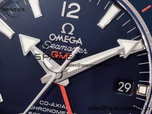 Planet Ocean 600M Co-Axial GMT 43.5mm VSF 1:1 Best Edition Blue Dial Blue Ceramic Bezel on SS Bracelet A8605 Super Clone - Image 9