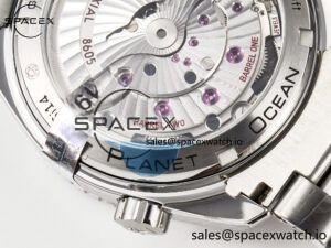 Planet Ocean 600M Co-Axial GMT 43.5mm VSF 1:1 Best Edition Blue Dial Blue Ceramic Bezel on SS Bracelet A8605 Super Clone - Image 18