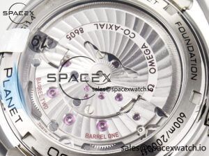 Planet Ocean 600M Co-Axial GMT 43.5mm VSF 1:1 Best Edition Blue Dial Blue Ceramic Bezel on SS Bracelet A8605 Super Clone - Image 19