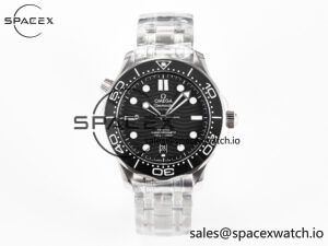 Seamaster Diver 300M VSF 1:1 Best Edition Black Ceramic Black Dial on SS Bracelet A8800 V2