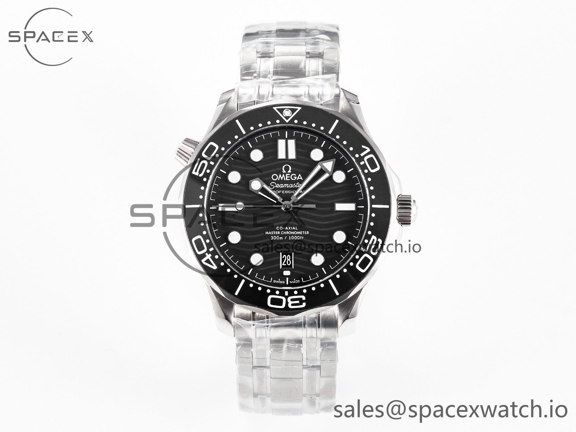 IMG_7795 拷贝 Seamaster Diver 300M VSF 1:1 Best Edition Black Ceramic Black Dial on SS Bracelet A8800 V2 - Image 1