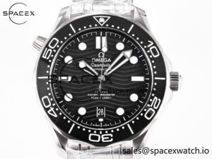 Seamaster Diver 300M VSF 1:1 Best Edition Black Ceramic Black Dial on SS Bracelet A8800 V2 - Image 2