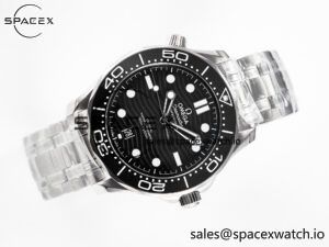 Seamaster Diver 300M VSF 1:1 Best Edition Black Ceramic Black Dial on SS Bracelet A8800 V2 - Image 8