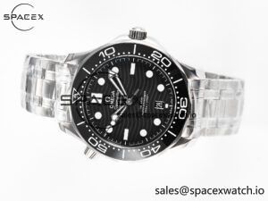 Seamaster Diver 300M VSF 1:1 Best Edition Black Ceramic Black Dial on SS Bracelet A8800 V2 - Image 7