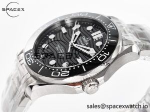 Seamaster Diver 300M VSF 1:1 Best Edition Black Ceramic Black Dial on SS Bracelet A8800 V2 - Image 5