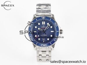 2018 Seamaster Diver 300M VSF 1:1 Best Edition Blue Ceramic Blue Dial on SS Bracelet A8800 V2
