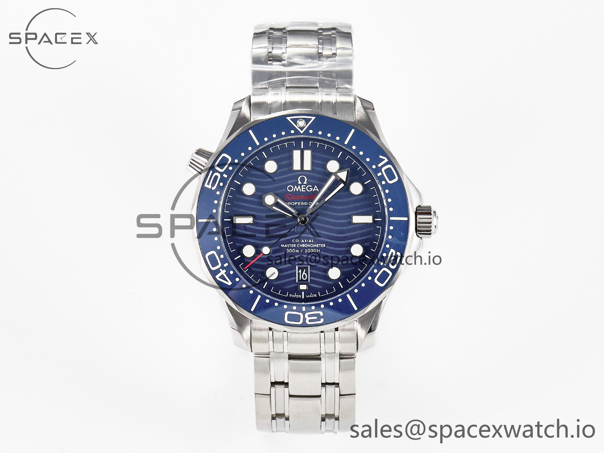 IMG_7826 拷贝 2018 Seamaster Diver 300M VSF 1:1 Best Edition Blue Ceramic Blue Dial on SS Bracelet A8800 V2 - Image 1
