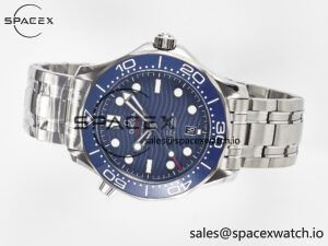 2018 Seamaster Diver 300M VSF 1:1 Best Edition Blue Ceramic Blue Dial on SS Bracelet A8800 V2 - Image 7