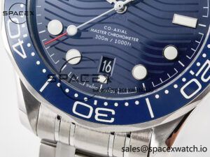 2018 Seamaster Diver 300M VSF 1:1 Best Edition Blue Ceramic Blue Dial on SS Bracelet A8800 V2 - Image 12