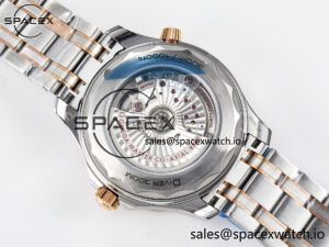 2018 Seamaster Diver 300M SS/RG VSF 1:1 Best Edition RG Bezel Black Dial on SS/RG Bracelet A8800 - Image 16