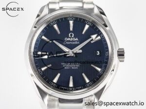 Aqua Terra 150M SS VSF 1:1 Best Edition Blue Textured Dial on SS Bracelet A8500 Super Clone - Image 2