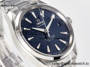 Aqua Terra 150M SS VSF 1:1 Best Edition Blue Textured Dial on SS Bracelet A8500 Super Clone - Image 3