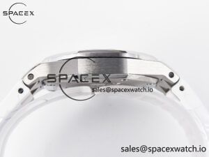 Royal Oak Offshore Ladies 33mm SS DRF Best Edition White Dial Diamonds Bezel on White Rubber Strap ETA Quartz - Image 12