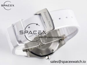 Royal Oak Offshore Ladies 33mm SS DRF Best Edition White Dial Diamonds Bezel on White Rubber Strap ETA Quartz - Image 14