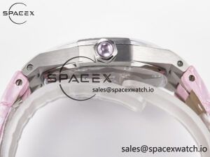 Royal Oak Offshore Ladies 33mm SS DRF Best Edition Pink Dial Diamonds Bezel on Pink Leather Strap ETA Quartz - Image 13