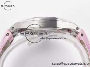Royal Oak Offshore Ladies 33mm SS DRF Best Edition Pink Dial Diamonds Bezel on Pink Leather Strap ETA Quartz - Image 12