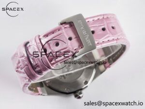 Royal Oak Offshore Ladies 33mm SS DRF Best Edition Pink Dial Diamonds Bezel on Pink Leather Strap ETA Quartz - Image 14