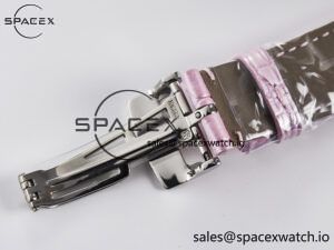 Royal Oak Offshore Ladies 33mm SS DRF Best Edition Pink Dial Diamonds Bezel on Pink Leather Strap ETA Quartz - Image 18