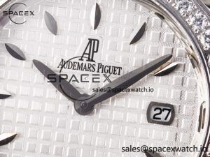 Royal Oak Offshore Ladies 33mm SS DRF Best Edition White Dial Diamonds Bezel on White Rubber Strap ETA Quartz - Image 9