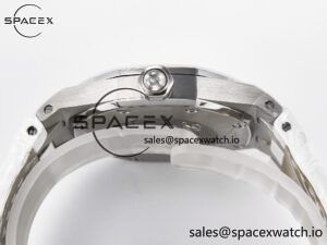 Royal Oak Offshore Ladies 33mm SS DRF Best Edition White Dial Diamonds Bezel on White Rubber Strap ETA Quartz - Image 13