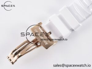 Royal Oak Offshore Ladies 33mm RG DRF Best Edition White Dial Diamonds Bezel on White Rubber Strap ETA Quartz - Image 17