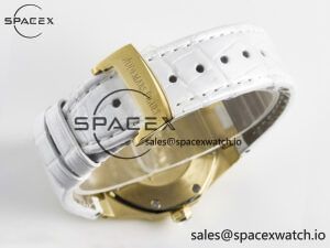 Royal Oak Ladies 33mm YG DRF Best Edition MOP Dial Diamonds Bezel on White Rubber Strap ETA Quartz - Image 14