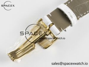 Royal Oak Ladies 33mm YG DRF Best Edition MOP Dial Diamonds Bezel on White Rubber Strap ETA Quartz - Image 18