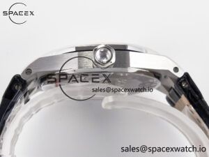 1Royal Oak Offshore Ladies 33mm SS DRF Best Edition Black Dial Diamonds Bezel on Black Leather Strap ETA Quartz - Image 13
