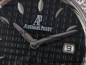 Royal Oak Offshore Ladies 33mm SS DRF Best Edition Black Dial Diamonds Bezel on Black Rubber Strap ETA Quartz - Image 9