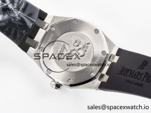 Royal Oak Offshore Ladies 33mm SS DRF Best Edition Black Dial Diamonds Bezel on Black Rubber Strap ETA Quartz - Image 15