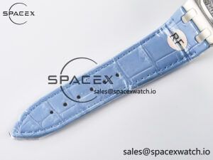 Royal Oak Offshore Ladies 33mm SS DRF Best Edition Blue Dial Diamonds Bezel on Blue Leather Strap ETA Quartz - Image 16