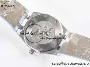 Royal Oak Offshore Ladies 33mm SS DRF Best Edition Blue Dial Diamonds Bezel on Blue Leather Strap ETA Quartz - Image 15