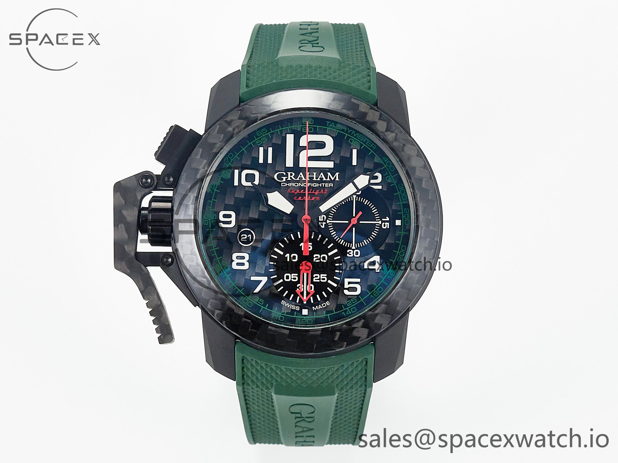 IMG_8762 拷贝 Chronofighter Superlight JKF 1:1 Best Edition on Green Rubber Strap A7750 - Image 1